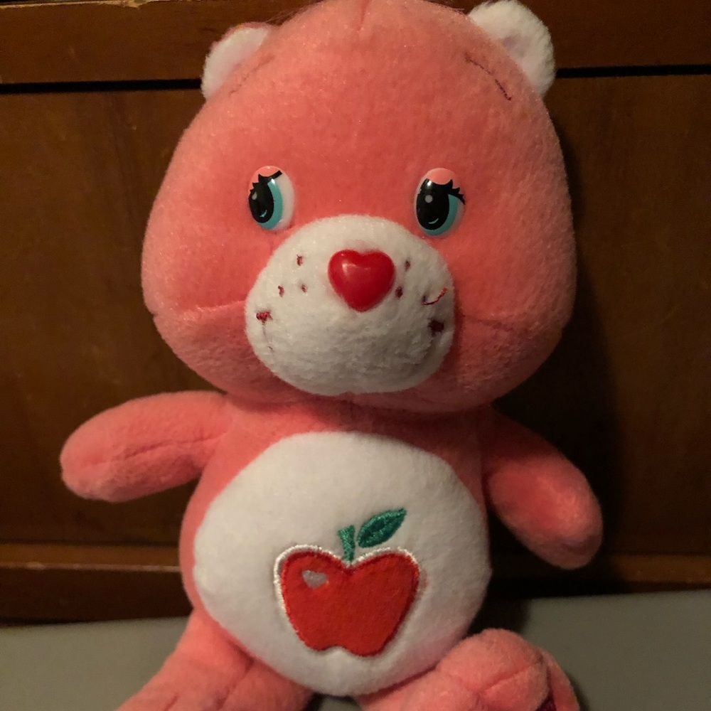 Rare smart care bear apple plush